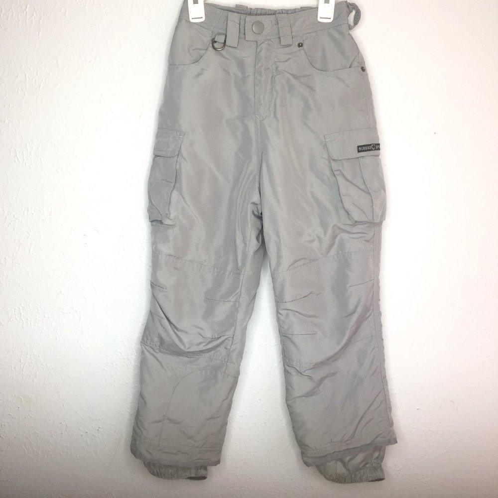 Suisse Sport unisex size 8 snow pants in grey.